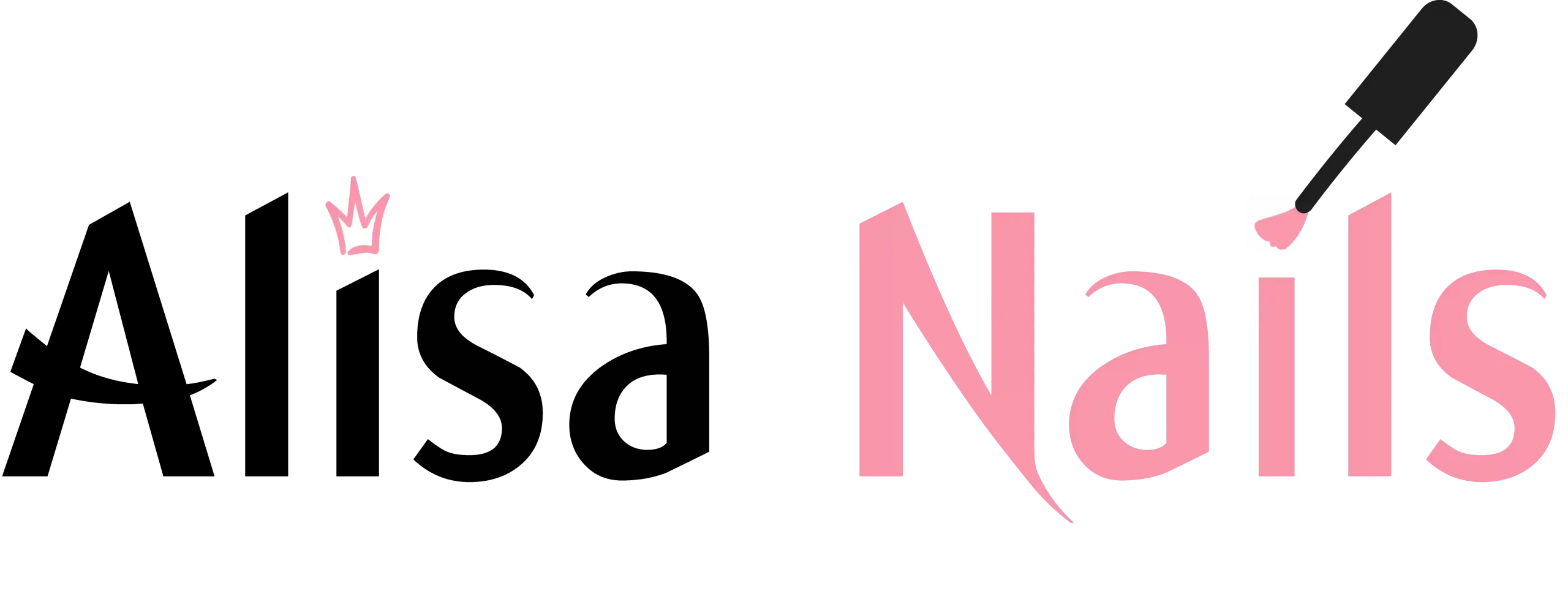Alisa Nails logo horizontal